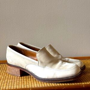 Vintage Coach Leather /Suede Cream Loafers | Sz 7 1/2